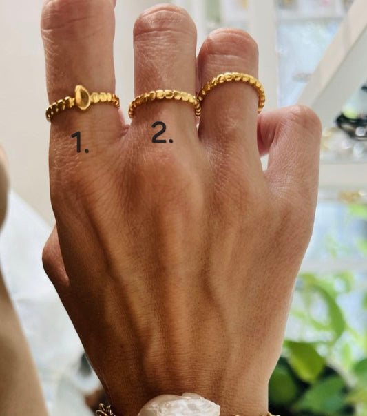 Minimalist Gold Plated Dainty Band Rings