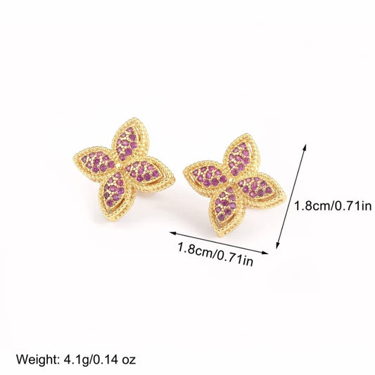 Luxury Women Brass earrings gold plated