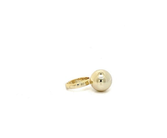 Chunky High-Shine Ball Dual Rings in Gold