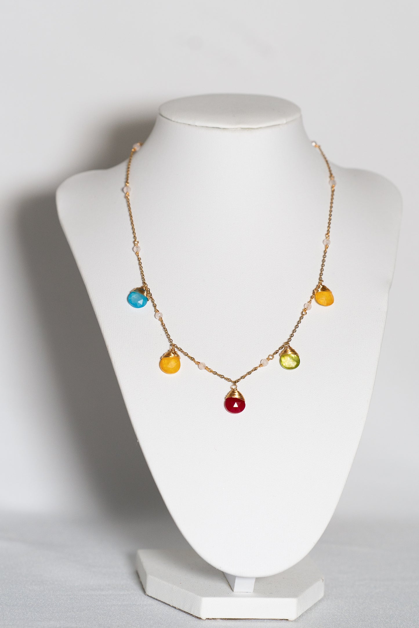 Handmade 18K Gold-Plated Quartz Necklace