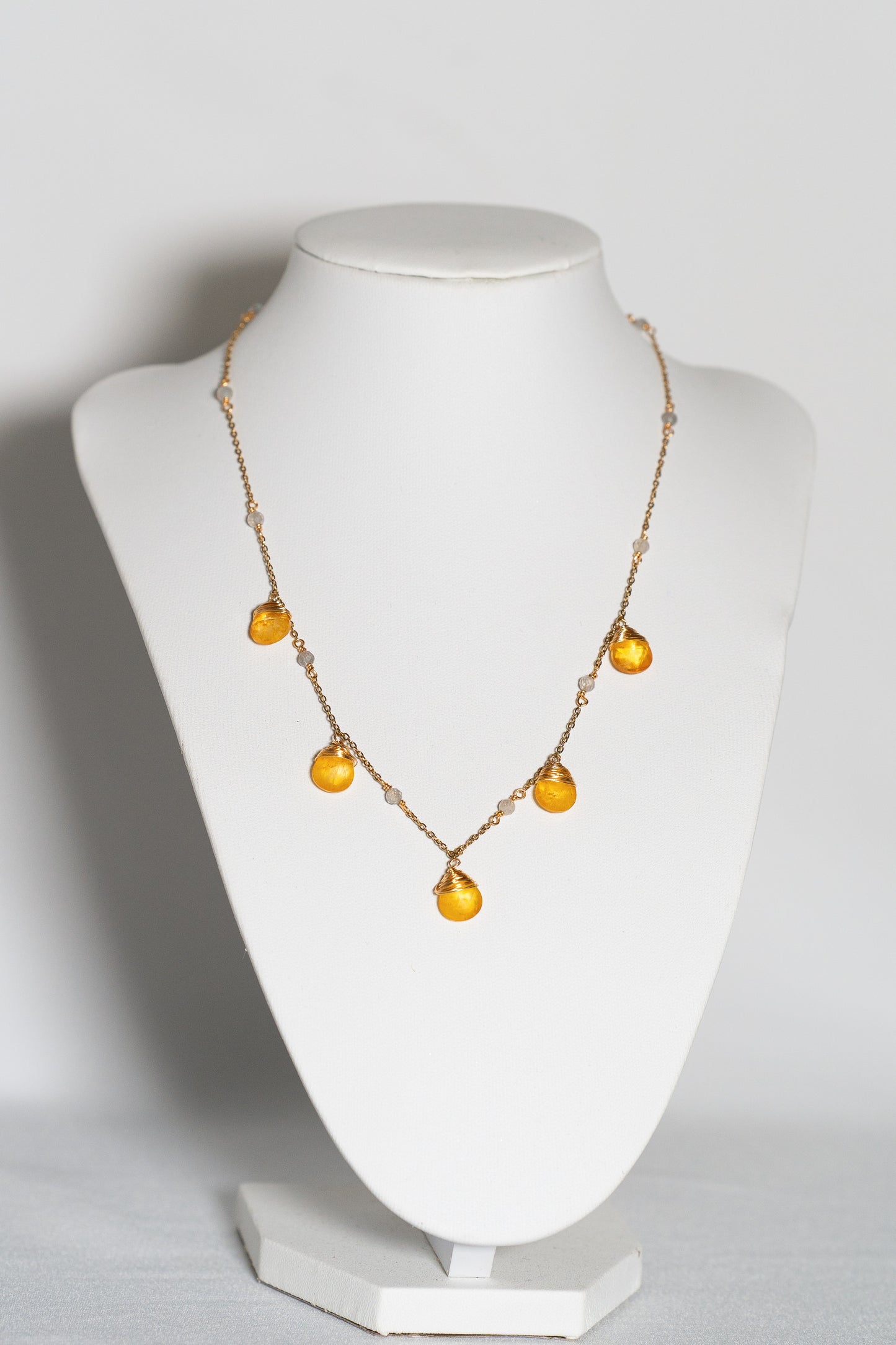 Handmade 18K Gold-Plated Quartz Necklace