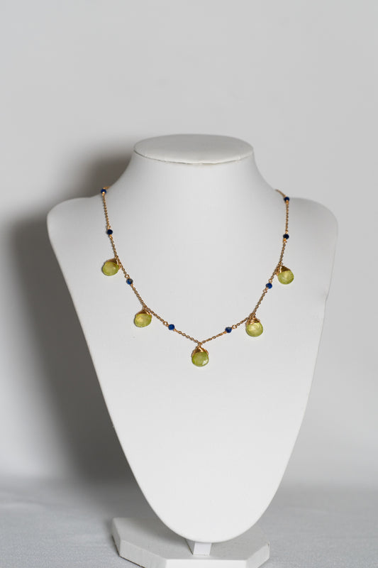 Handmade 18K Gold-Plated Quartz Necklace