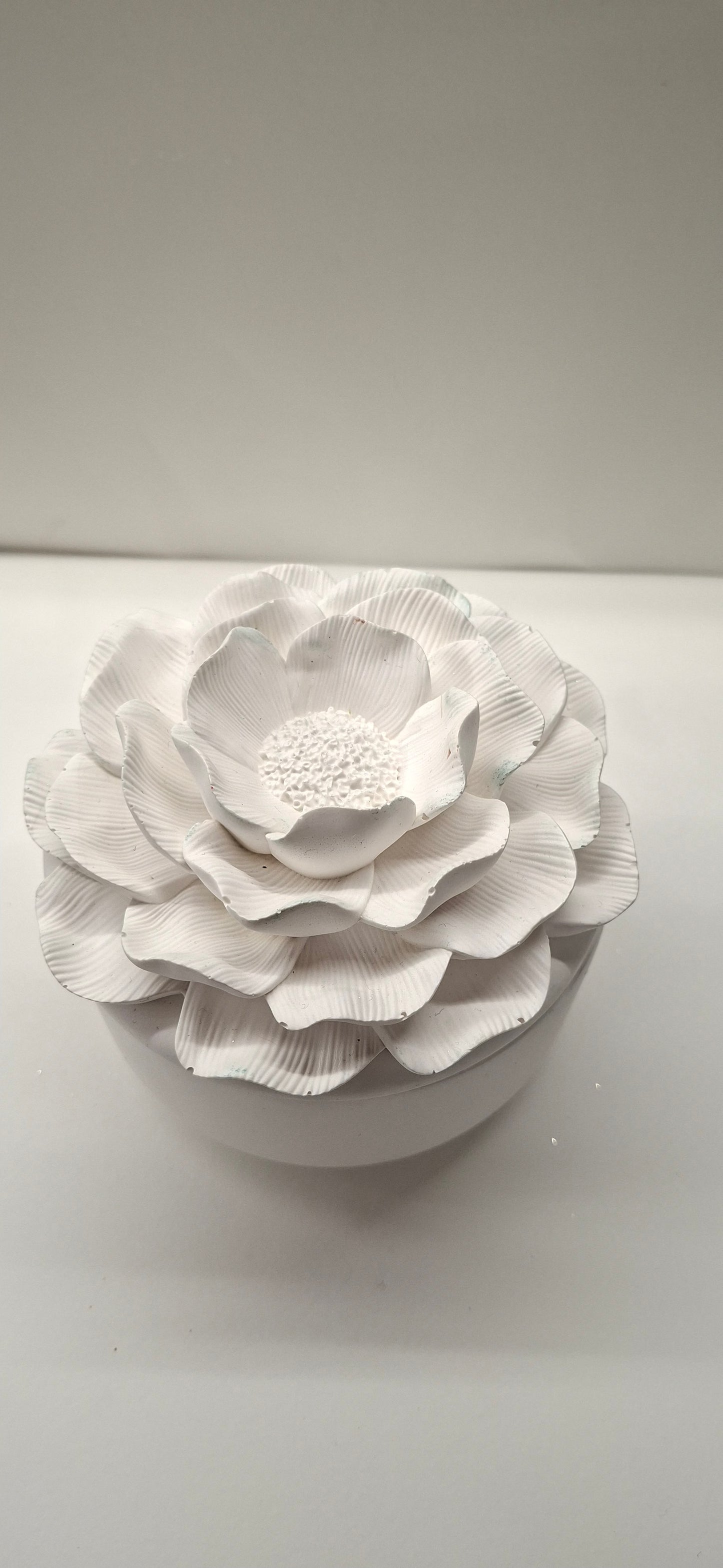"Peony Blossom" Refillable Jewelry Box- Hand-Painted & 100% Soy reffil candle