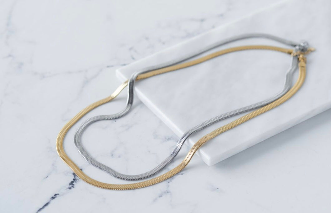 Minimal Snake Chain Necklace – Διαθέσιμο σε Χρυσό & Ασημί