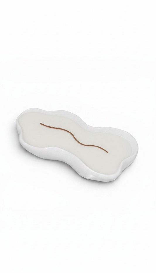 Serpentine Wick Candle in Handcrafted Vessel