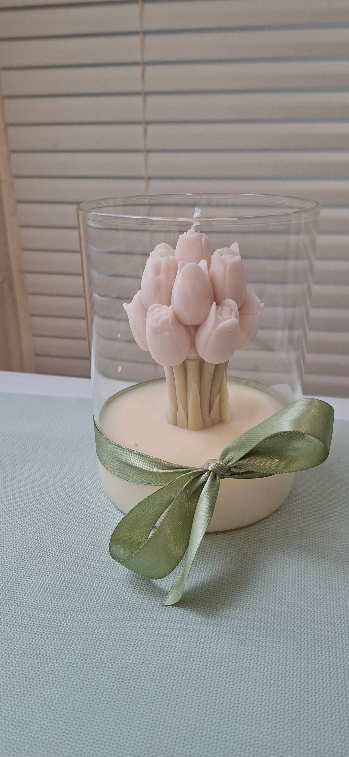Tulip Bouquet Jar Candle- Choose your color
