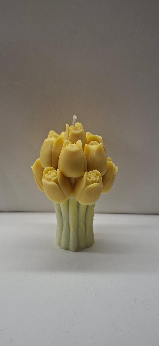 Tulip Bouquet Jar Candle- Choose your color