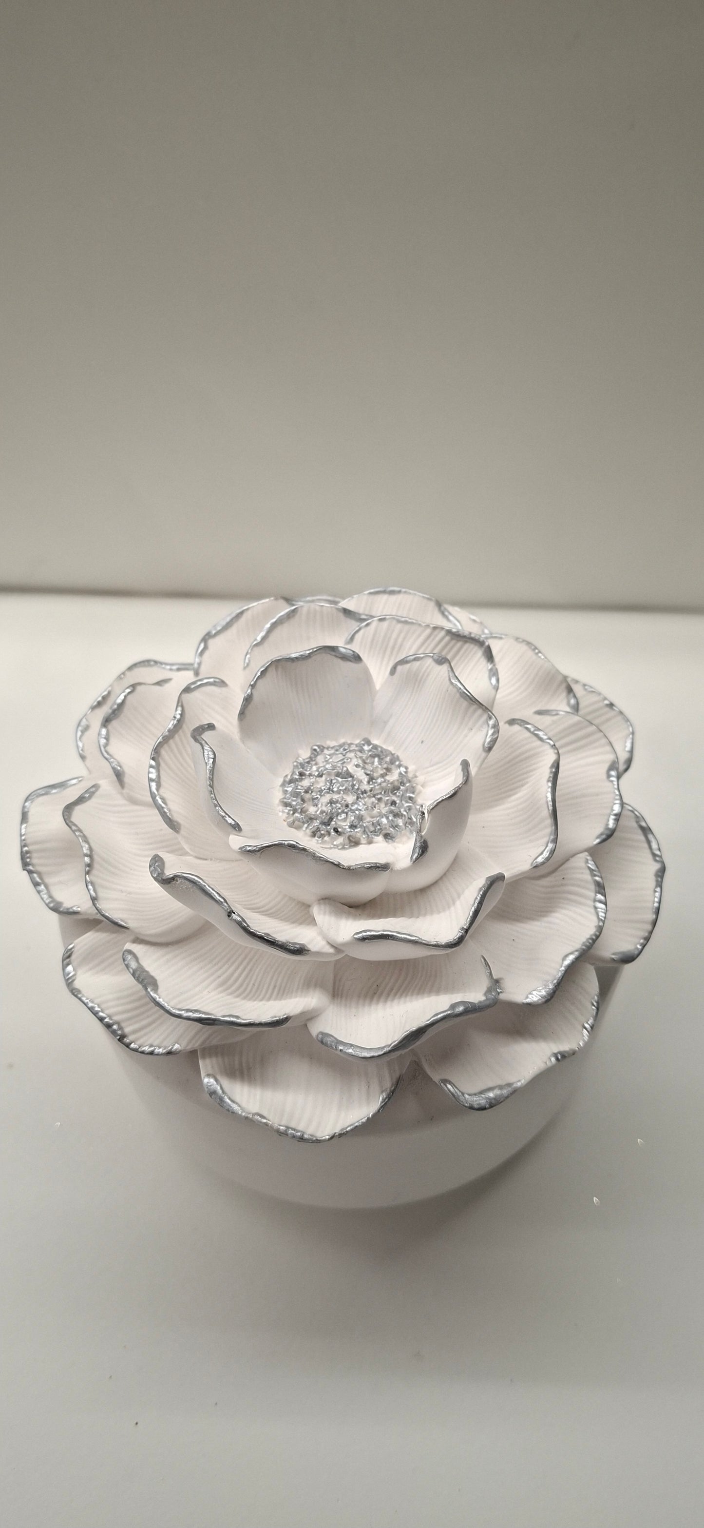 "Peony Blossom" Refillable Jewelry Box- Hand-Painted & 100% Soy reffil candle