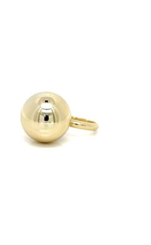 Chunky High-Shine  Ball Dual Rings in Gold