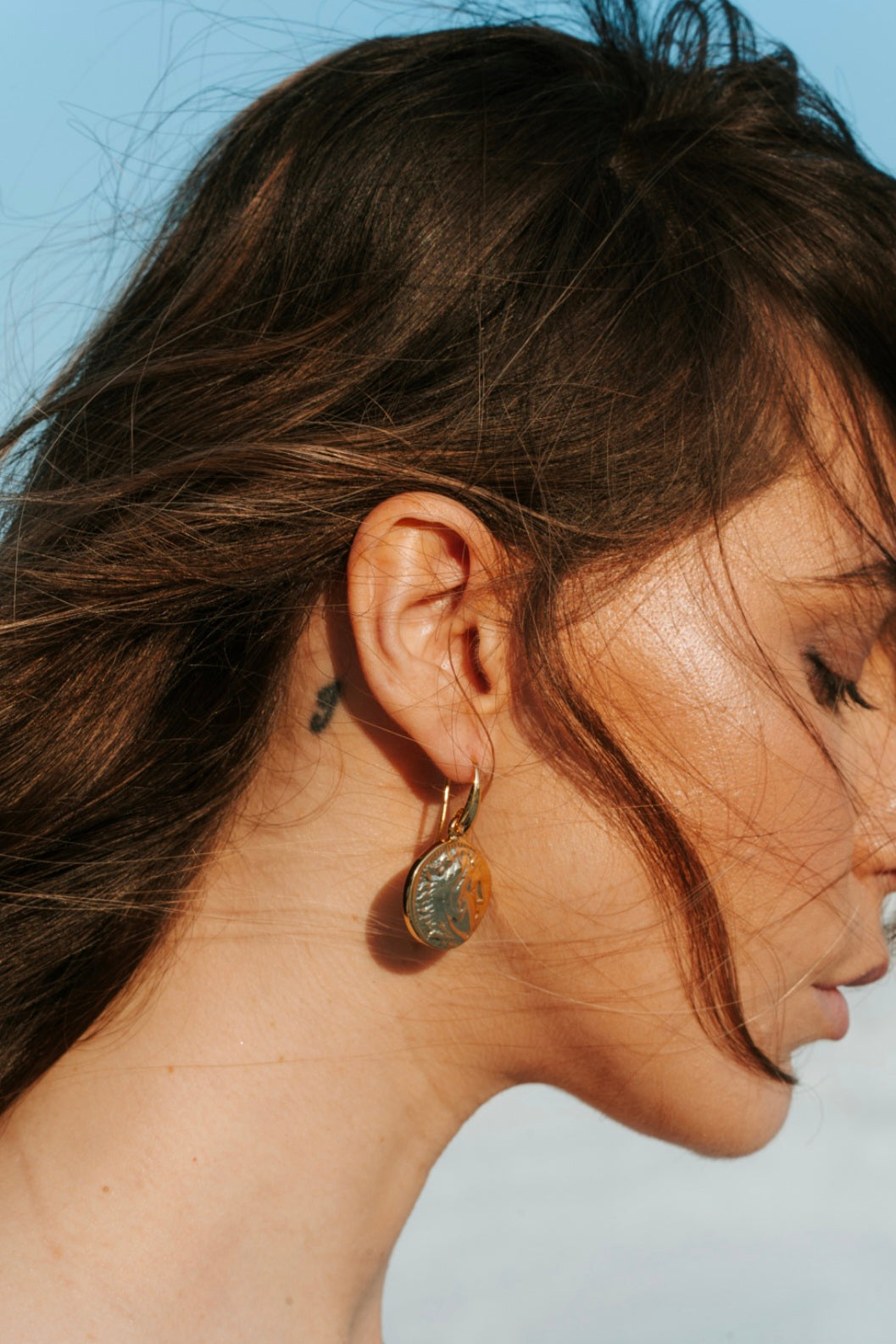 Alexander the Great Coin Earrings – Ancient Greek Inspired Gold Drops